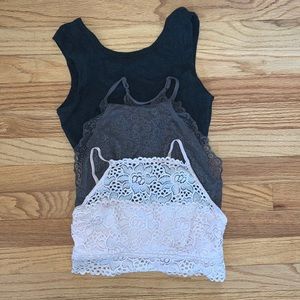 aerie high neck bralettes